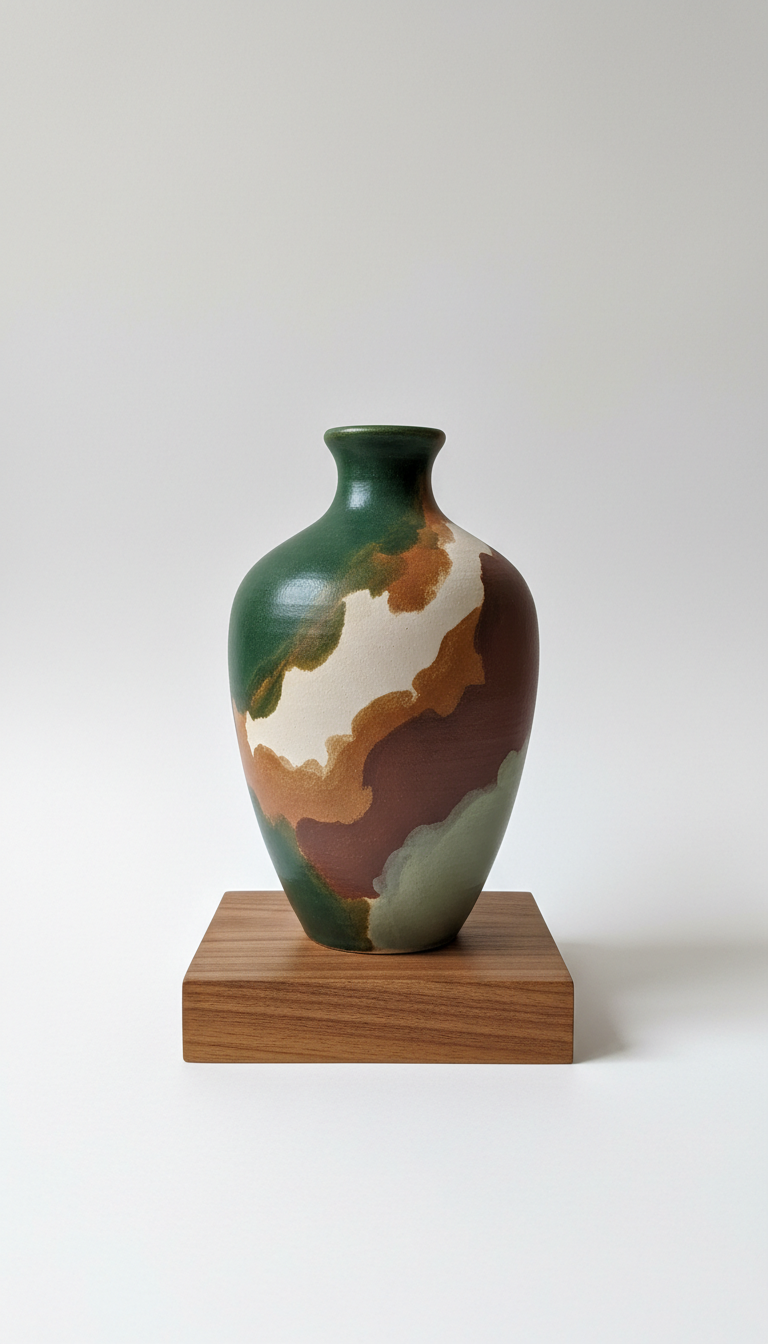 Original ceramic vase with textured glaze
