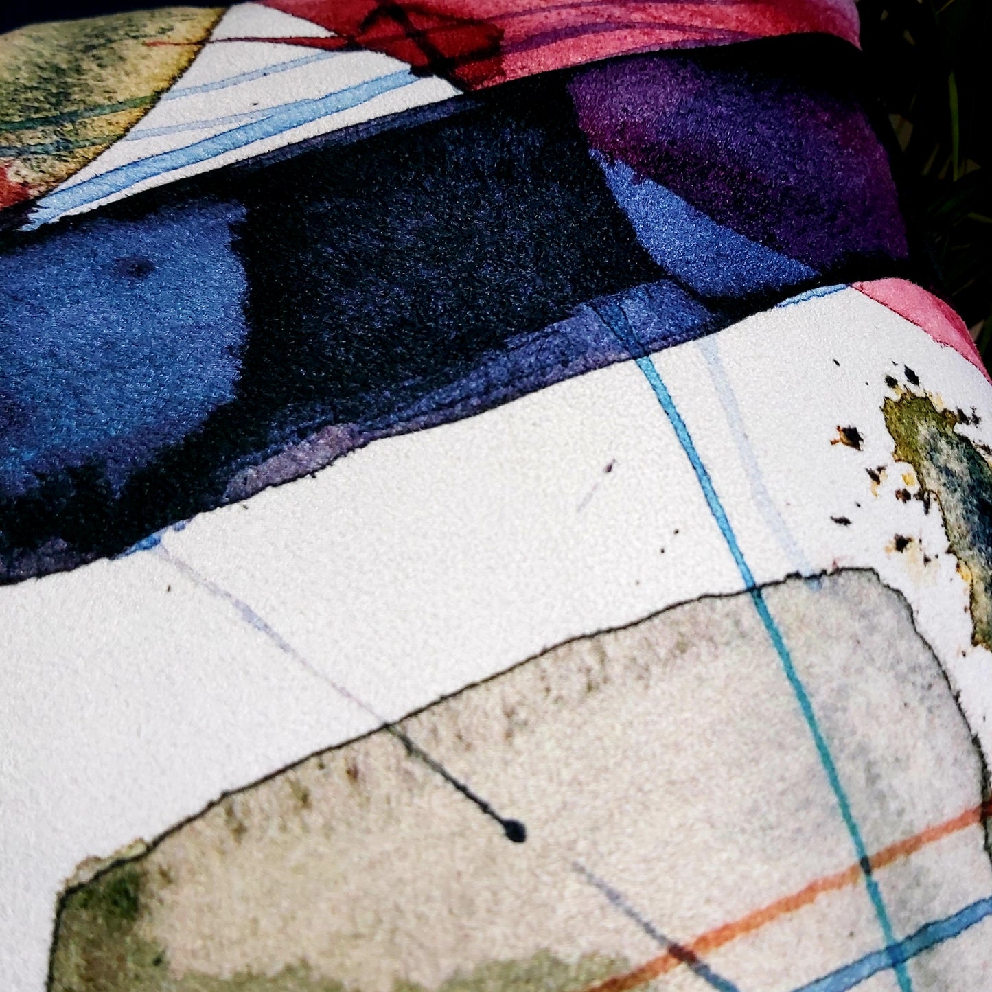 Abstract Watercolour Square Cushion