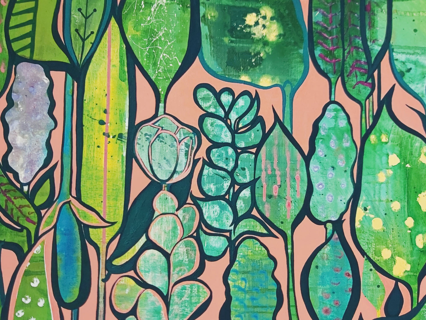 Peaches & Greens Giclée Print