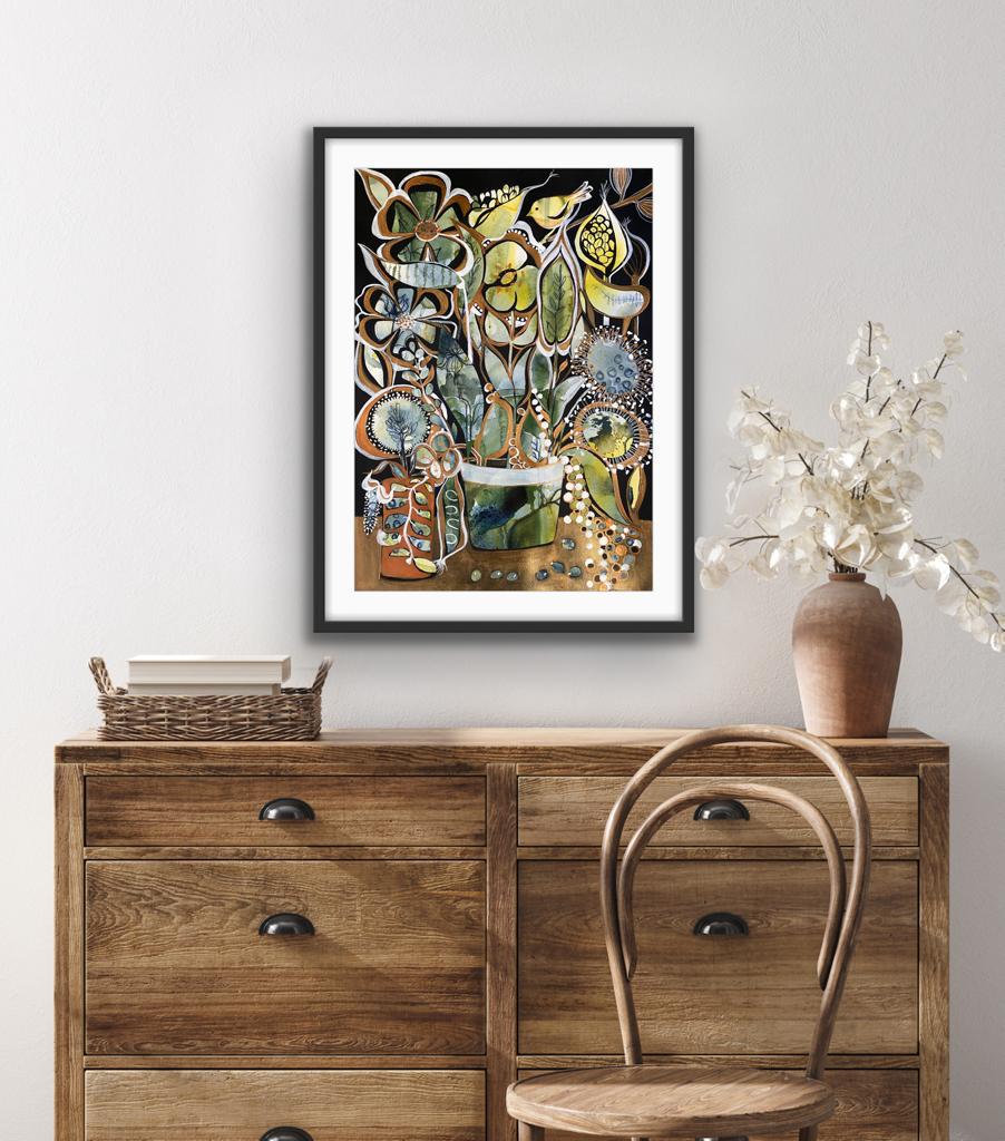 January Mixed Media Painting