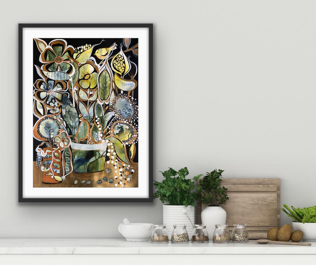 January Mixed Media Painting