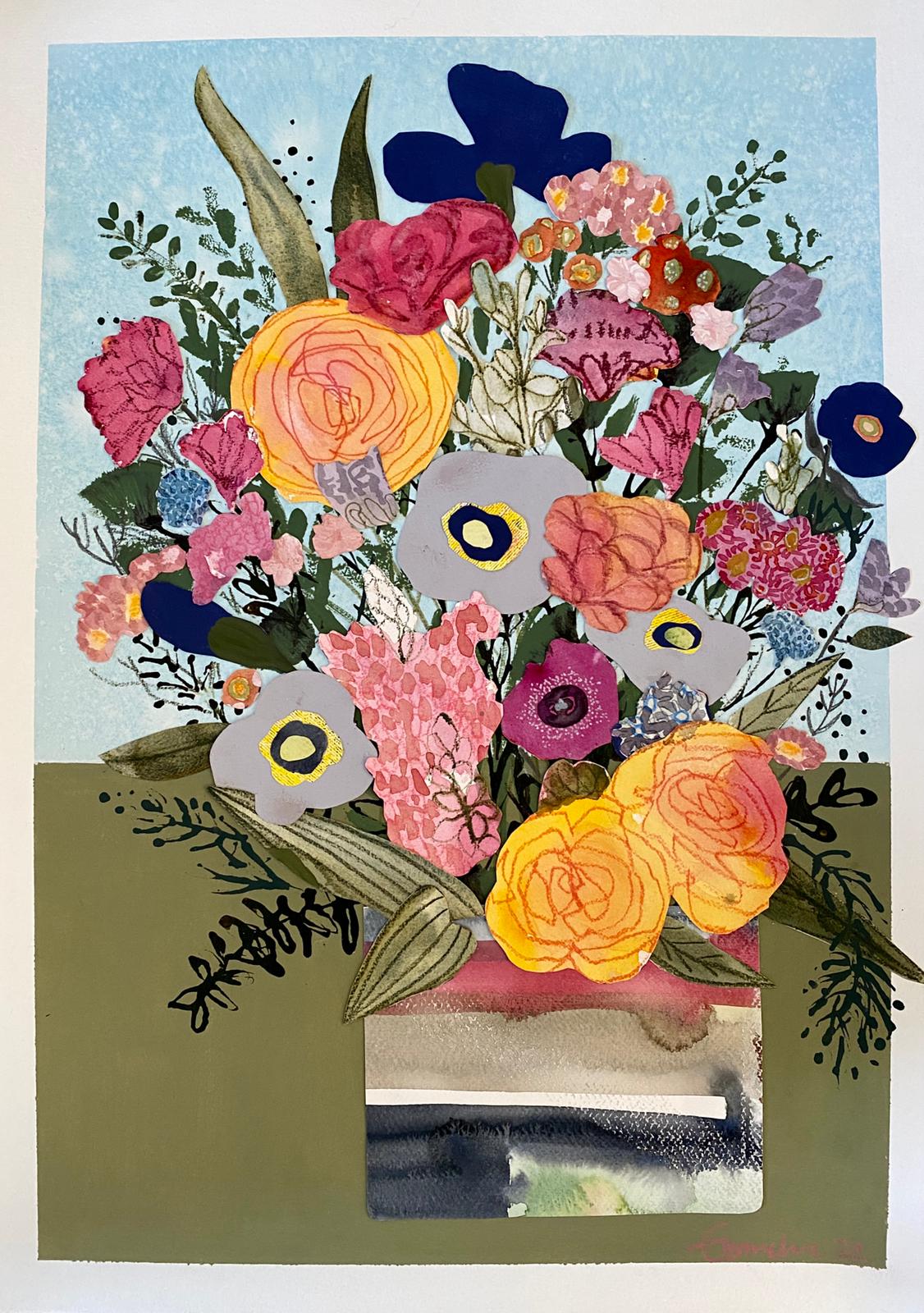 August Mixed Media Collage