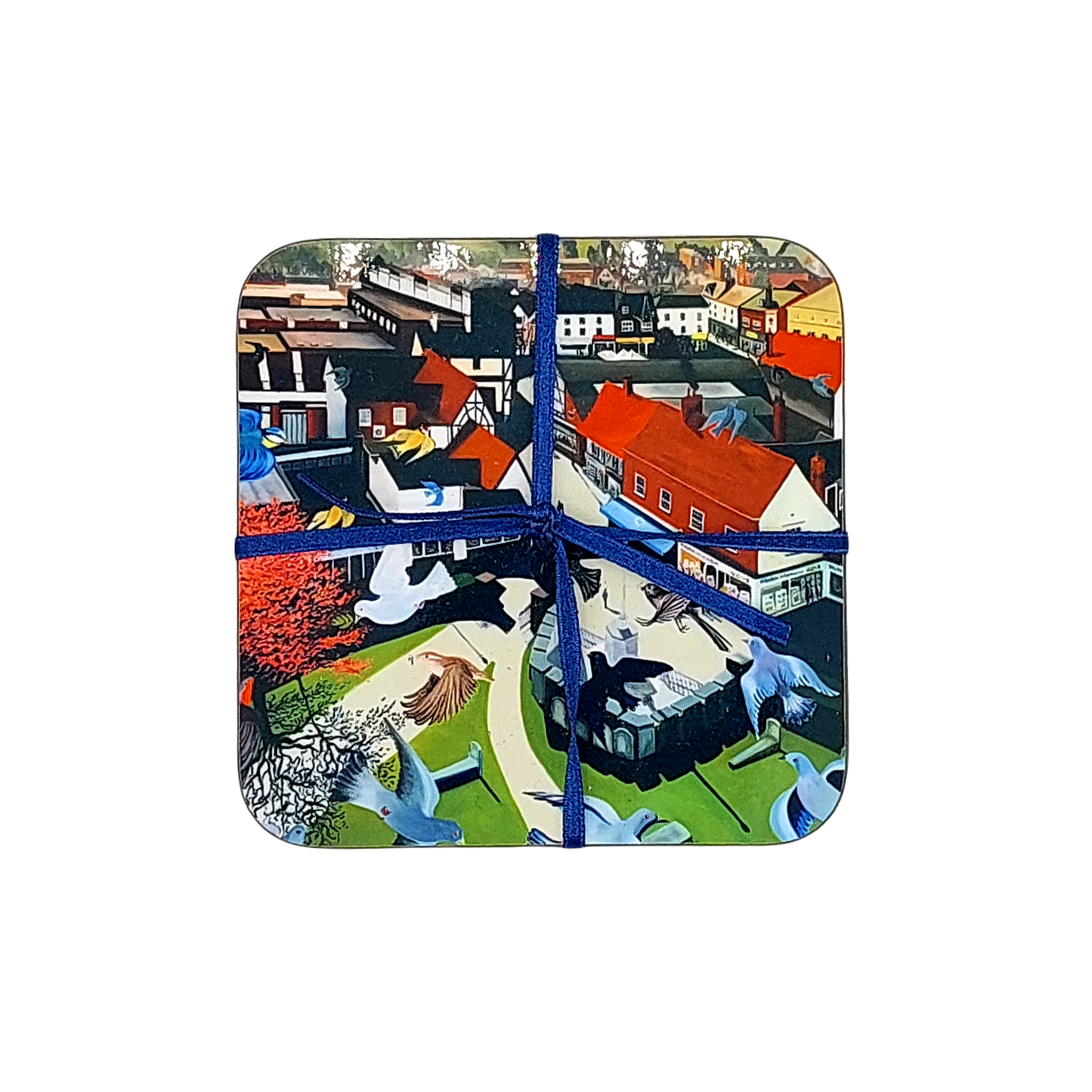 Hitchin Birds Eye View Coaster Set of 2
