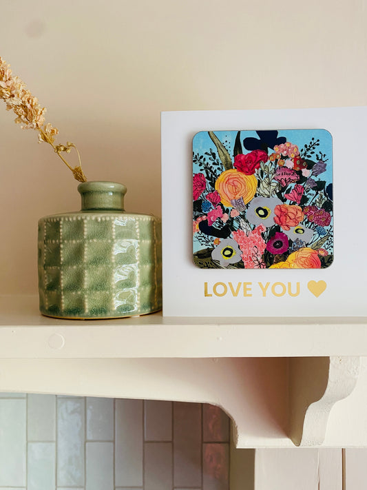 LOVE YOU 💛 Coaster Card *NEW*