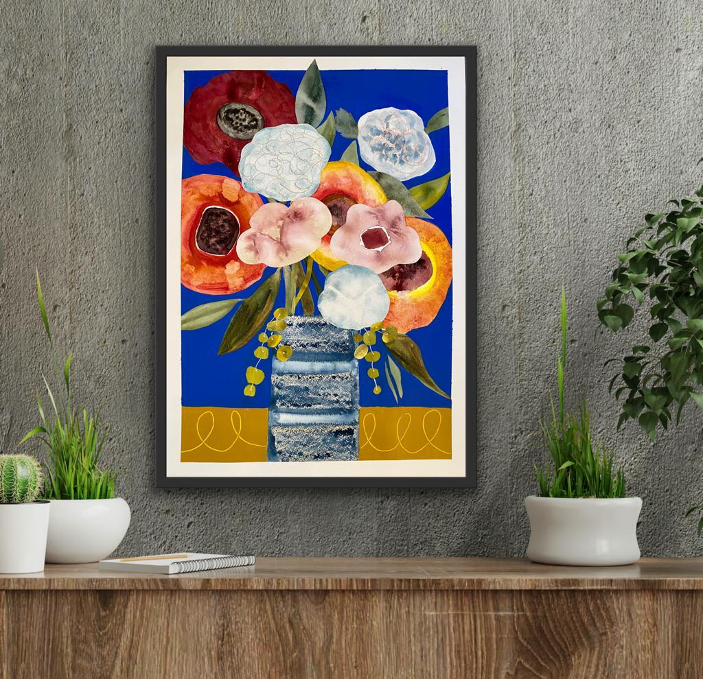 Early Summer Blooms  -  Mixed Media Collage