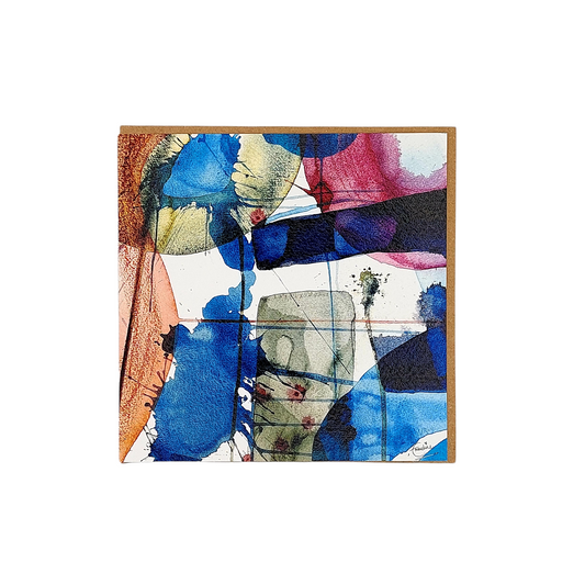 Abstract Watercolours Greetings Card