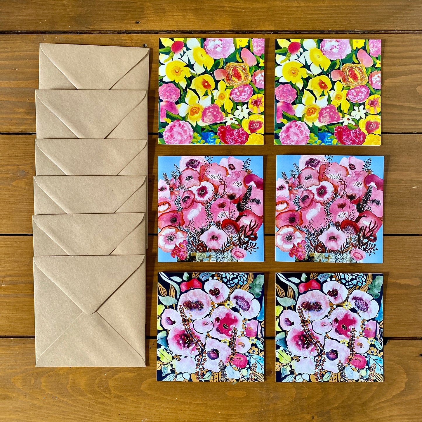 Card Gift Pack - Six Big Bloomers